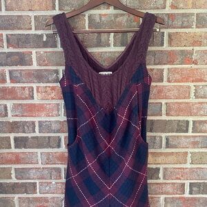 Free People Plum Boho Knit Sweater Size 8